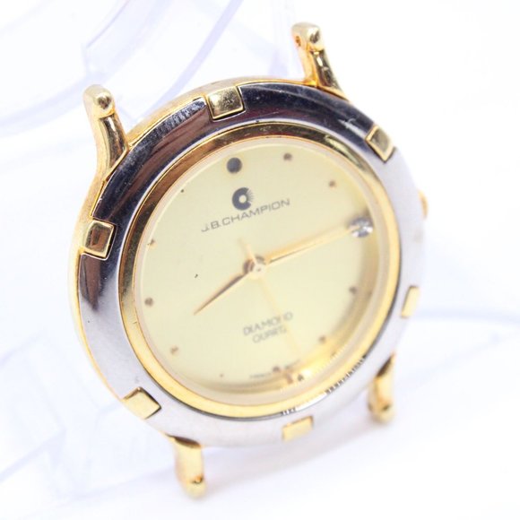 J.B Champion Watch Face Mens Multi-Toned Stainless Steel Classic French Movt - Picture 3 of 5